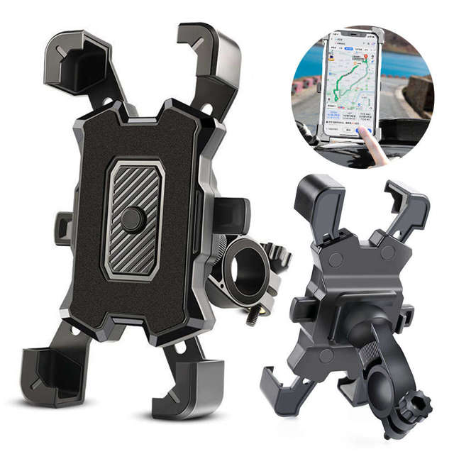 Alogy One Touch Bike Phone Holder 4.5-7" für Lenker für Fahrrad Motorrad Scooter Schwarz