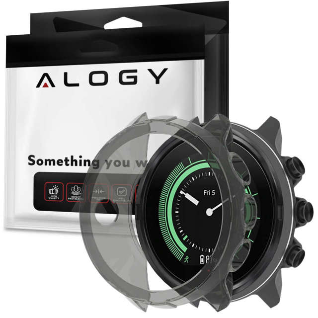 Alogy Silikonhülle für Suunto 9 Peak 43 mm Schwarz