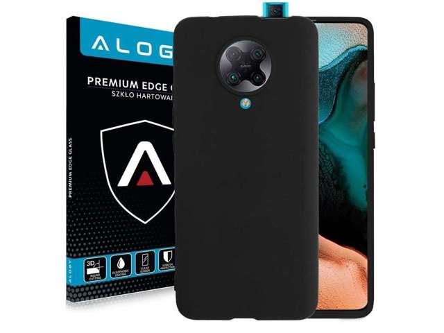 Alogy Slim Silikonhülle für Xiaomi Redmi K30 Pro schwarz Alogy Full Glass