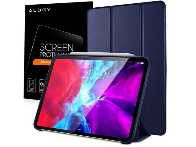 Alogy Smart Pencil Case für iPad Air 4 2020/5 2022 / iPad Pro 11 Marineblaues Glas