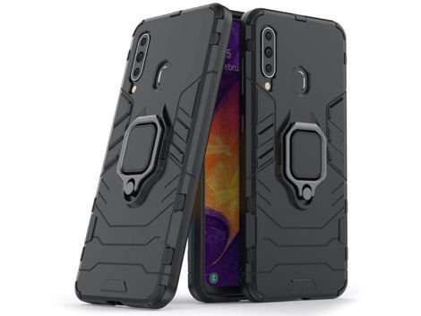 Alogy Stand Ring Armor Hülle für Samsung Galaxy A60 / M40 schwarz Alogy Glas