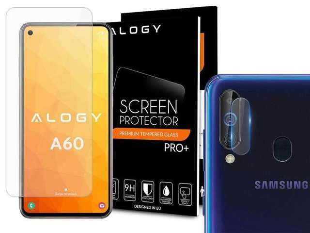 Alogy gehärtetes Glas für den Bildschirm für Samsung Galaxy A60 / M40 Glas für die Linse
