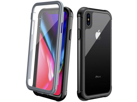 Alogy gepanzerte robuste Ganzkörperhülle für Apple iPhone XS Max Grau und Schwarz