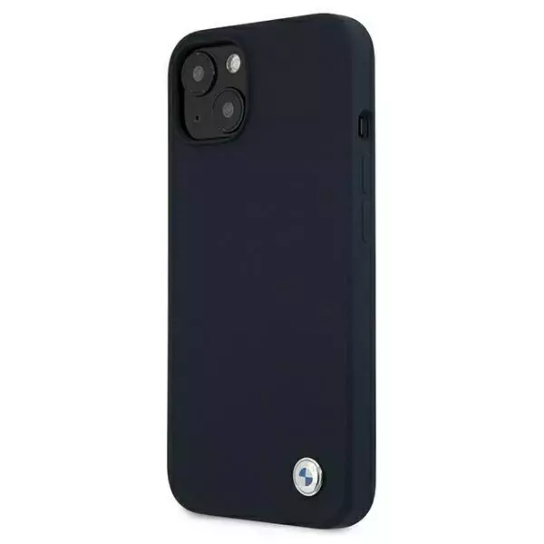 BMW BMHCP13SSILNA Handyhülle für Apple iPhone 13 Mini 5.4" Navy/Navy Hardcase Silikon Signatur