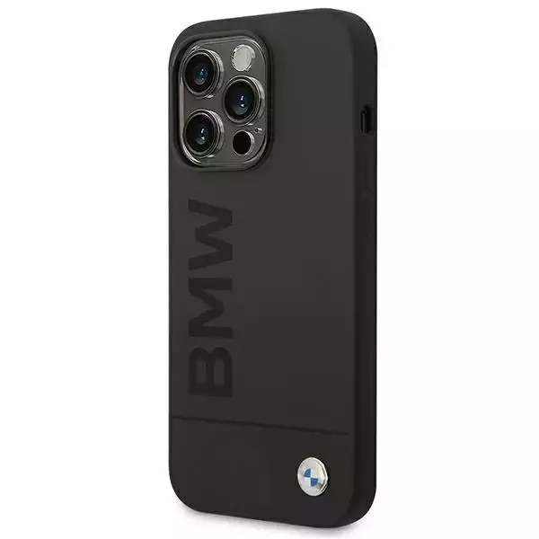 Hülle BMW BMHMP14LSLLNA iPhone 14 Pro 6.1 Navy/Navy Hardcase Leder Hot  Stamp MagSafe 