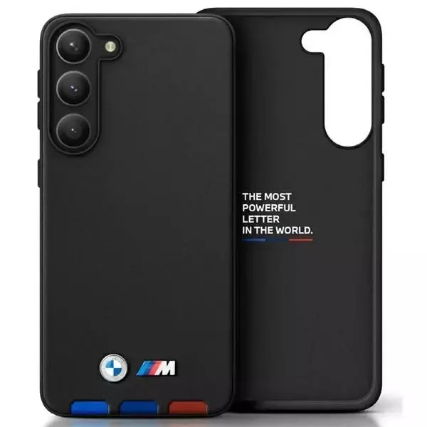 BMW Tasche BMHCSA5422PTDK für Galaxy A54 schwarz/schwarz Leder Stamp Tricolor