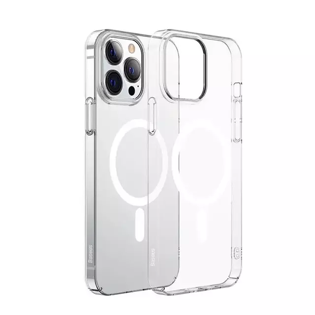 Baseus Crystal Magnetic Case für iPhone 13 Pro (transparent) gehärtetes Glas