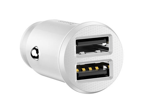 Baseus Grain Autoladegerät 2x USB 5V 3.1A weiß