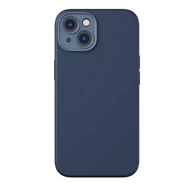 Baseus Liquid Silica Protection Set Hülle und gehärtetes Glas für iPhone 14 Plus (Blau)