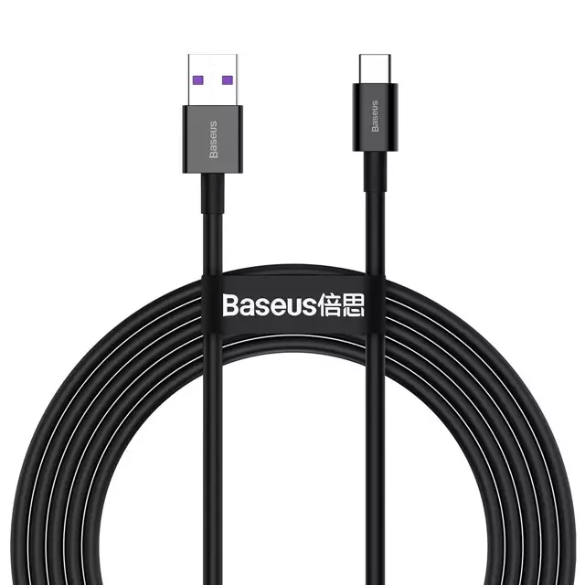 Baseus Superior Series USB-zu-USB-C-Kabel, 66 W, 2 m (schwarz)