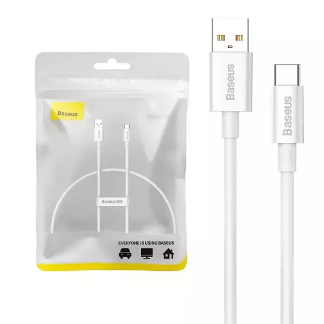 Baseus Superior USB-zu-USB-C-Kabel 100 W 0,25 m (weiß)