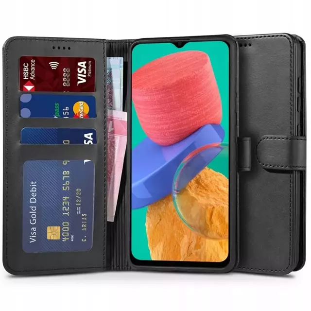 Brieftaschen-Schutzhülle für Samsung Galaxy M33 5G Schwarz