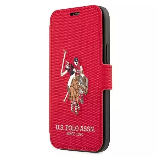 Buch-Handyhülle aus der US Polo-Stickerei-Kollektion iPhone 12/12 Pro 6,1" rot/ed