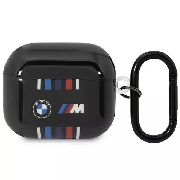 Case BMW BMA322SWTK für AirPods 3 Gen Cover Schwarz/Schwarz Mehrere Farbige Linien