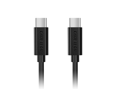 Choetech kabel 2x usb-c typ c 3a macbook schwarz