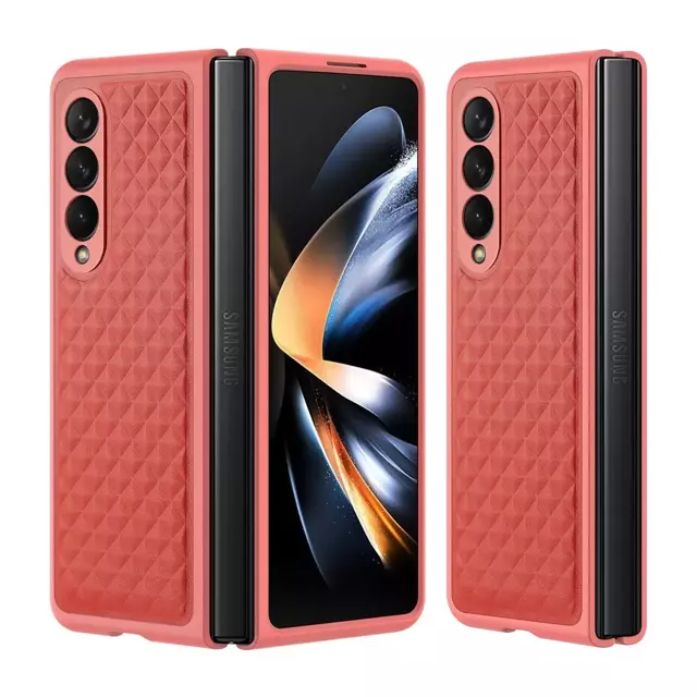 Dux Ducis Venice Hülle für Samsung Galaxy Z Fold 4 Lederhülle rot