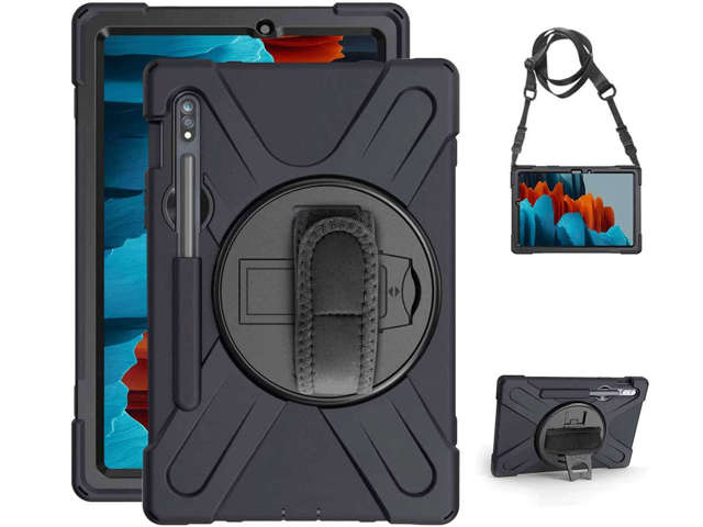 Etui Alogy Pirate Armor z rzepem für Samsung Galaxy Tab S7 Plus/ S8 Plus 12.4 T970/ T976B/ X800/ X806