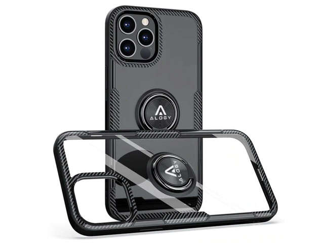 Etui Alogy Ring Holder Armor für Apple iPhone 12/ 12 Pro schwarz