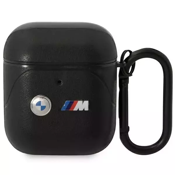 Etui BMW BMA222PVTK für AirPods 1/2 Abdeckung Czarny/Schwarz Leder Curved Line