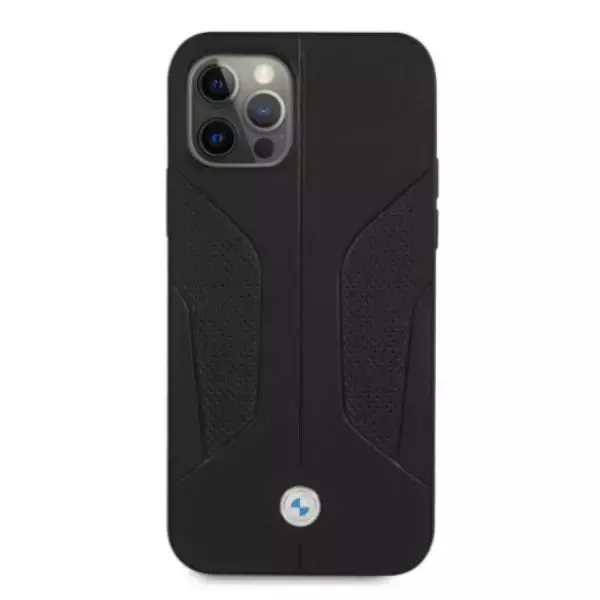 Etui BMW BMHCP12MRSCSK für Apple iPhone 12/12 Pro 6,1" Hardcase Leder perforierte Seiten