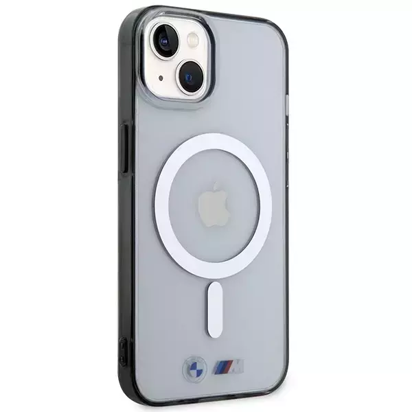 Etui BMW BMHMP14SHCRS für iPhone 14 6.1" transparentes Hardcase Silver Ring MagSafe