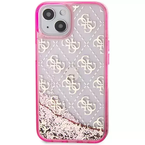 Etui Guess GUHCP14SLC4PSGP für iPhone 14 6,1" Hardcase Liquid Glitter 4G Transculent