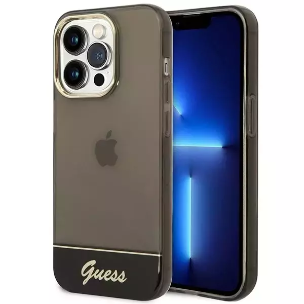 Etui Guess GUHCP14XHGCOK für Apple iPhone 14 Pro Max 6,7" Czarny/Black Hardcase Durchscheinend