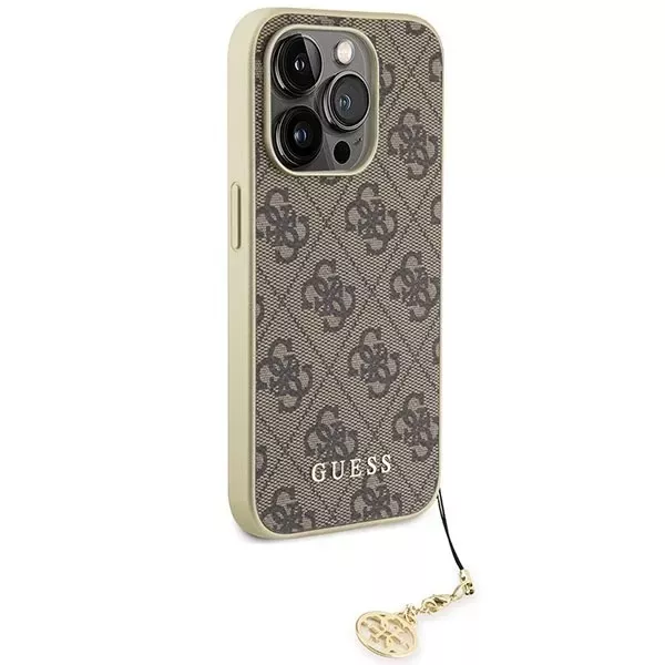 Etui Guess GUHCP15XGF4GBR für iPhone 15 Pro Max 6,7" braun/braun Hardcase 4G Charms Collection