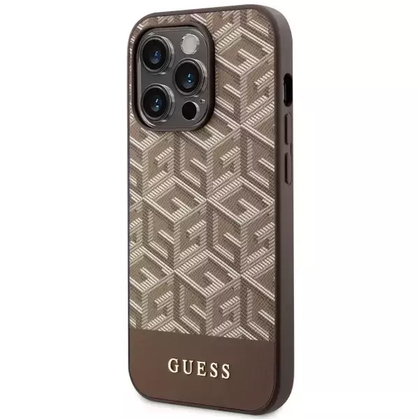 Etui Guess GUHMP14LHGCFSEW für iPhone 14 Pro 6,1" Hartschale GCube Stripes MagSafe