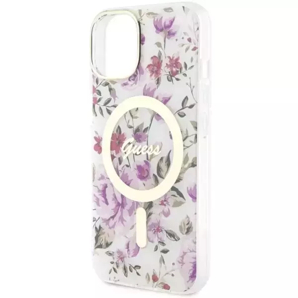 Etui Guess GUHMP14MHCFWST für iPhone 14 Plus 6,7" Hardcase Flower MagSafe