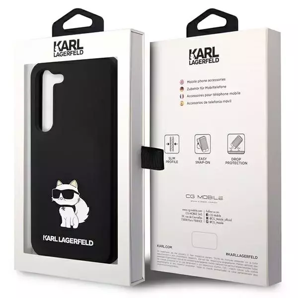 Etui Karl Lagerfeld KLHCS23SSNCHBCK für Samsung Galaxy S23 S911 Hardcase Silikon Choupette