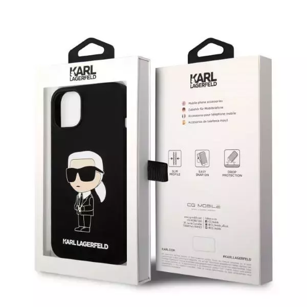 Etui Karl Lagerfeld KLHMP14SSNIKBCK für iPhone 14 6,1" Hardcase Silikon Ikonik Magsafe