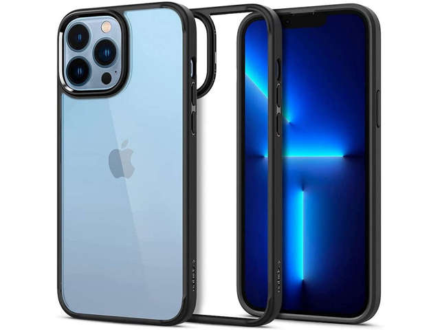 Etui Obudowa Hülle Spigen Ultra Hybrid für Apple iPhone 13 Pro Mattschwarz