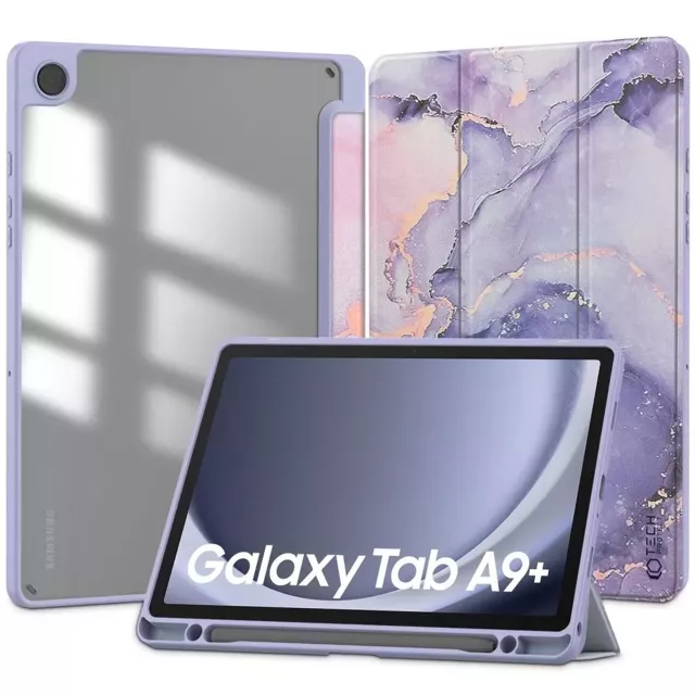 Etui SC Pen Hybrid für Samsung Galaxy Tab A9 Plus 11.0 X210 / X215 / X216 Violet Marble