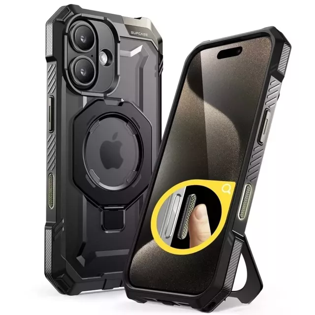 Etui Supcase UB Grip Mag Safe für iPhone 16 Schwarz