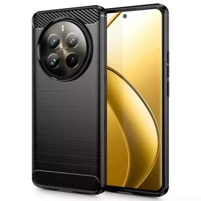 Etui TPUCarbon für Realme 12 Pro 5G / 12 Pro Plus 5G Schwarz