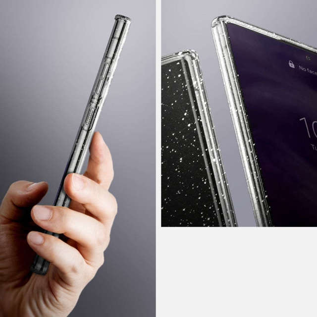 Etui für das Samsung Galaxy S22 Ultra Spigen Liquid Crystal Glitter Crystal  