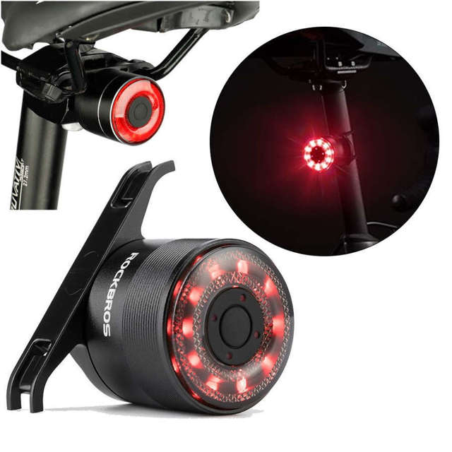 Fahrradrücklicht wasserdicht RockBros Q1 7x Farbe LED USB unter