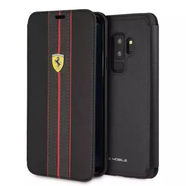 Ferrari Handyhülle für Samsung Galaxy S9 Plus schwarz/schwarz Urban