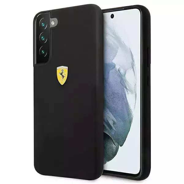 Ferrari Hardcase für Samsung Galaxy S22 schwarz/schwarz Hardcase On Track Silicone