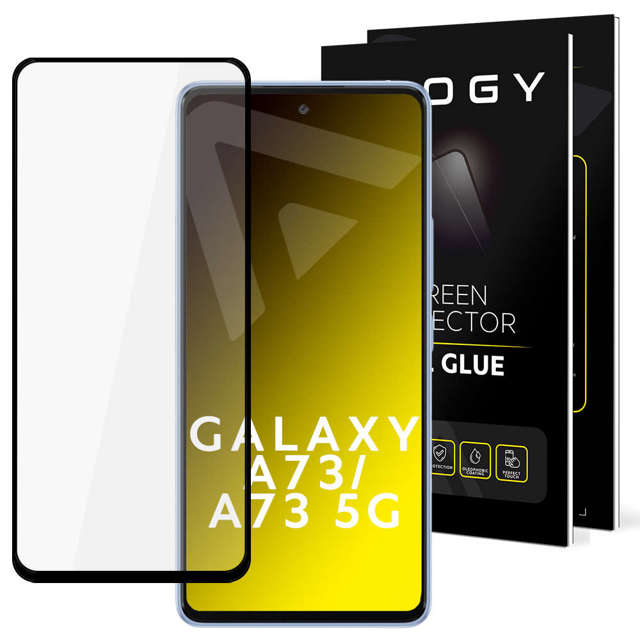 Gehärtetes Glas für Alogy Full Glue Hülle freundlich für Samsung Galaxy A73 / A73 5G Schwarz