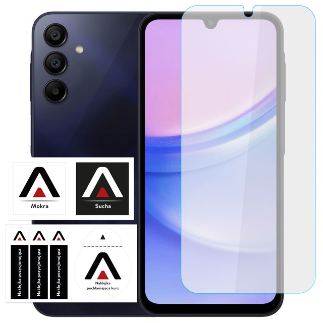 Gehärtetes Glas für Samsung Galaxy A25 5G / A15 4G / 5G Displayschutzglas 9H Alogy Pro