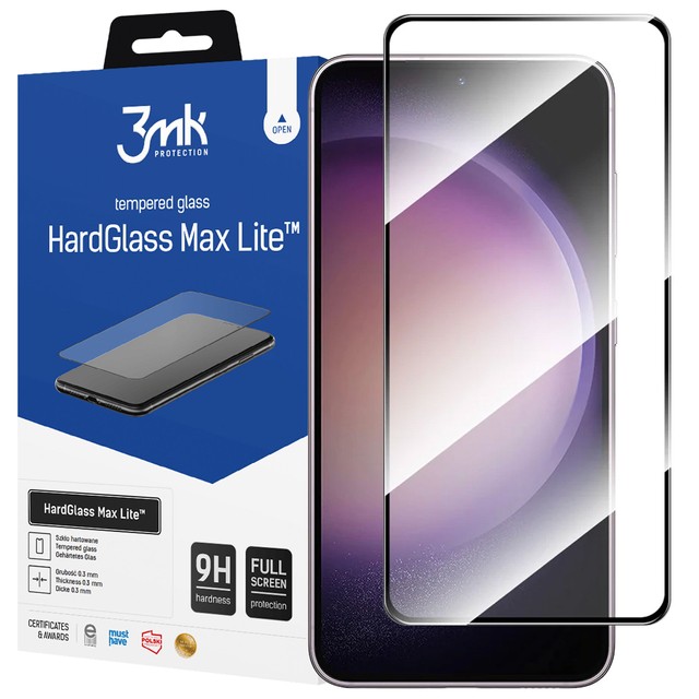 Gehärtetes Glas für Samsung Galaxy S23 FE 3mk HardGlass Max Lite™ 9H Vollbild