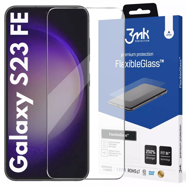 Glas für Samsung Galaxy S23 FE 3mk FlexibleGlass Hybrid-Bildschirm Glas 7h
