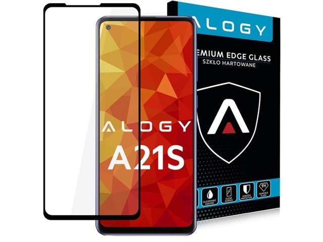 Glass Alogy Full Glue Hülle freundlich für Samsung Galaxy A21S schwarz