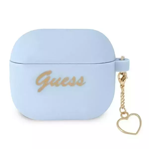 Guess GUA3LSCHSB AirPods 3 Cover niebieski/blue Silicone Charm Collection