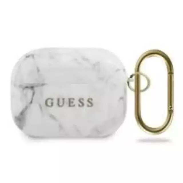 Guess GUACAPTPUMAWH AirPods Pro Hülle weiß / weiß Marble Collection