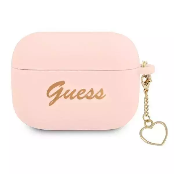 Guess GUAPLSCHSP AirPods Pro Cover Pink / Pink Silicone Charm Collection