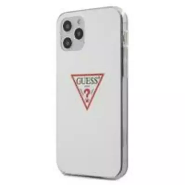 Guess GUHCP12MPCUCTLWH iPhone 12/12 Pro 6.1 &quot;weiß / weißes Hardcase Triangle Collection