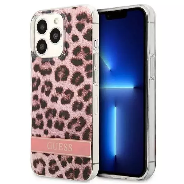 Guess GUHCP13XHSLEOP iPhone 13 Pro Max 6.7 "rosa / rosa Hardcase Leopard